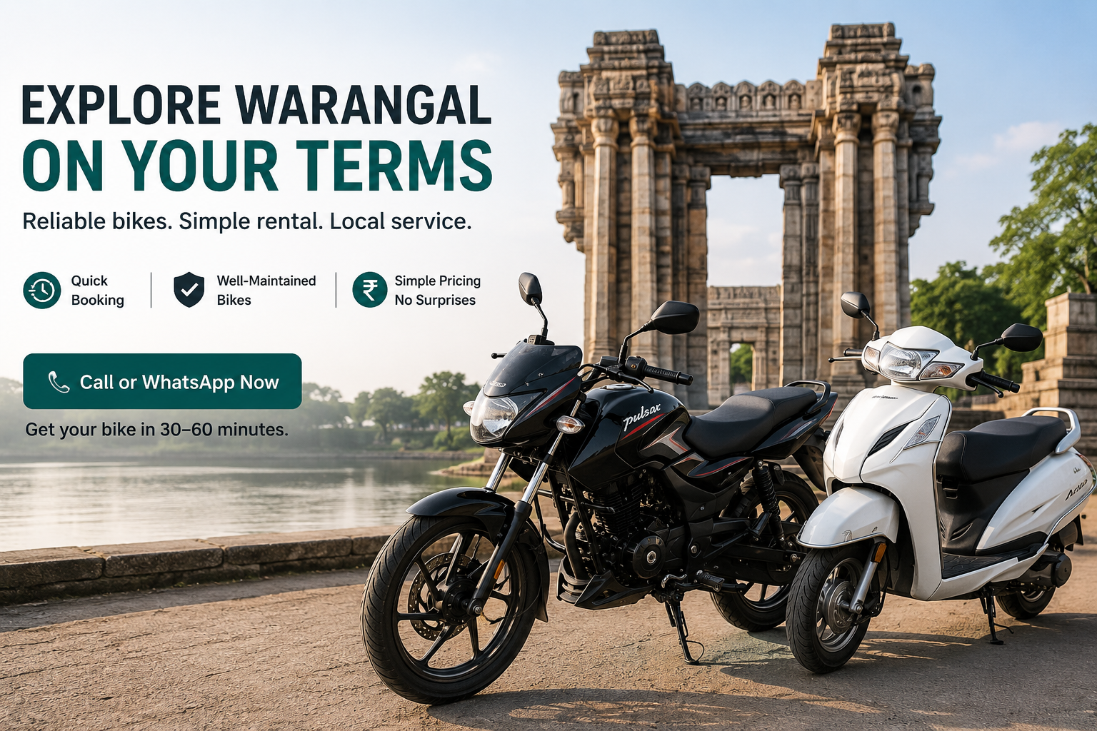Bike rental in Warangal